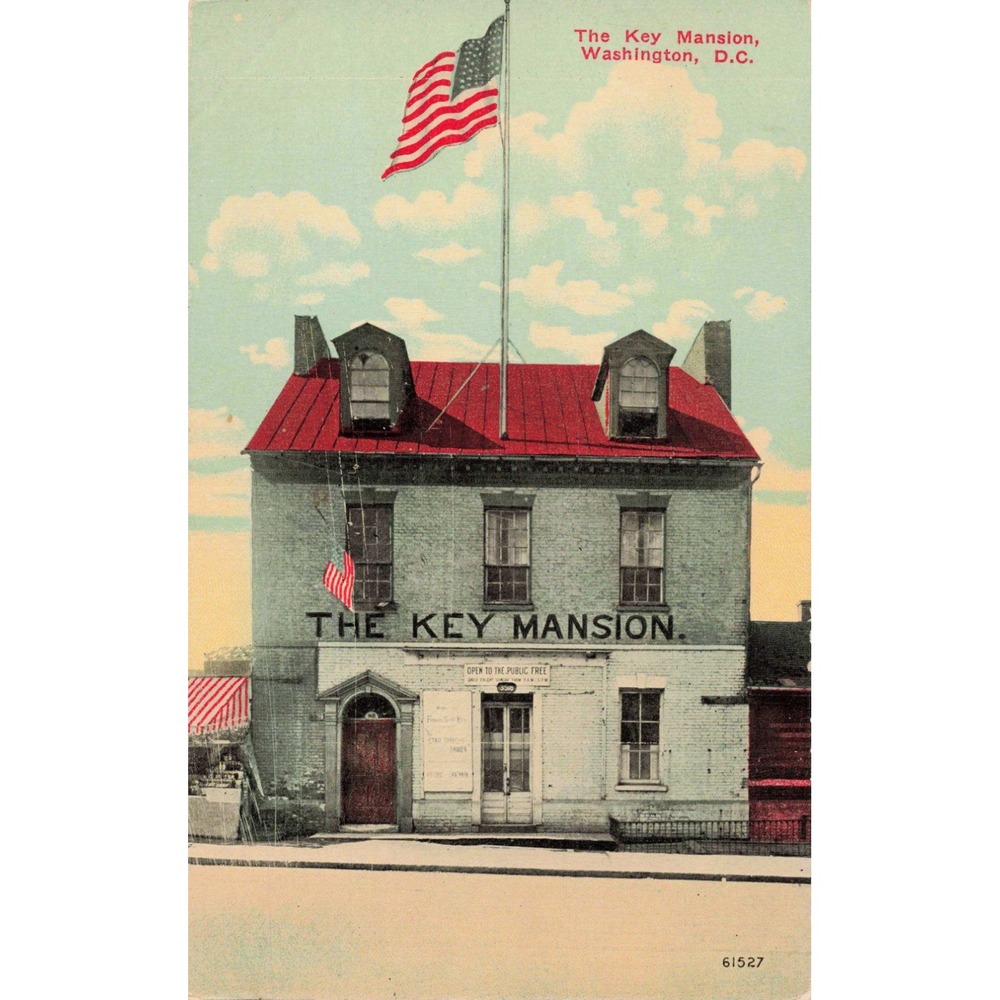 Vintage The Key Mansion Washington DC Postcard Francis Scott Key Home VG - Picture 1 of 2